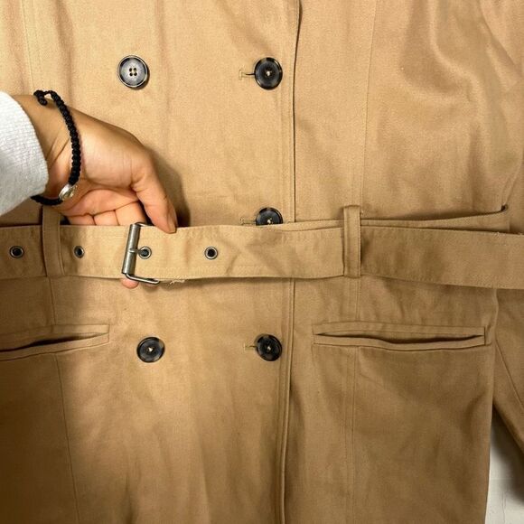 Gap Womens Trench Coat Size XL Tan belt - Picture 7 of 16